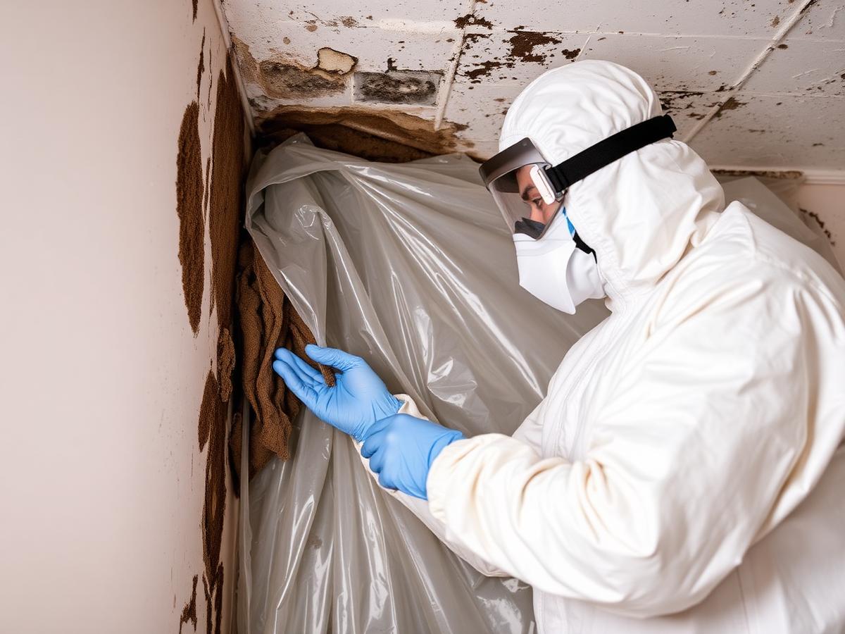 Professional odor treatment in a residential interior