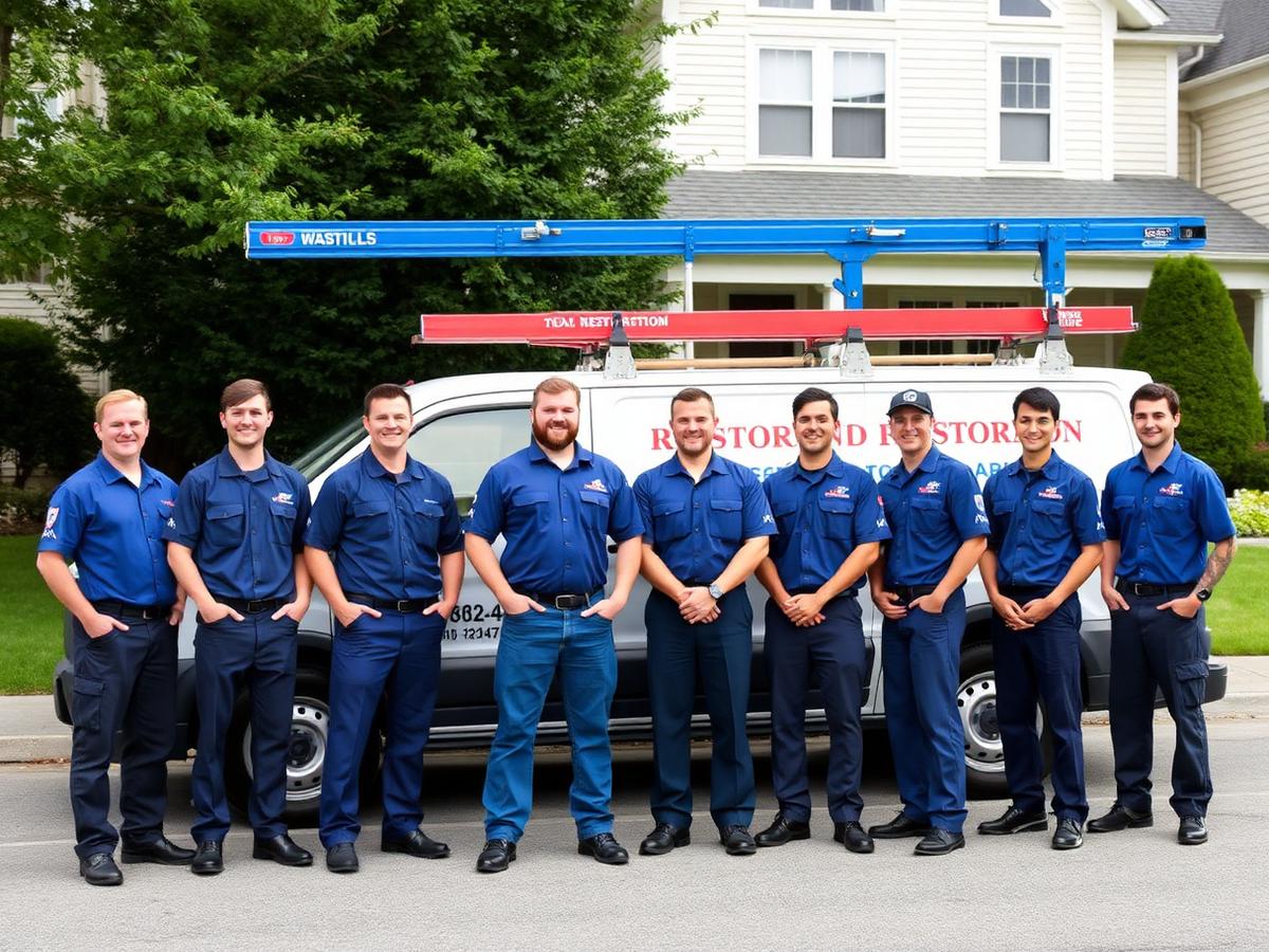 Restore & Repel restoration team in front of a service van